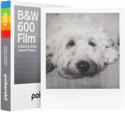Polaroid 600 B&W svarthvittfilm med hvit ramme, 107 x 88 mm
