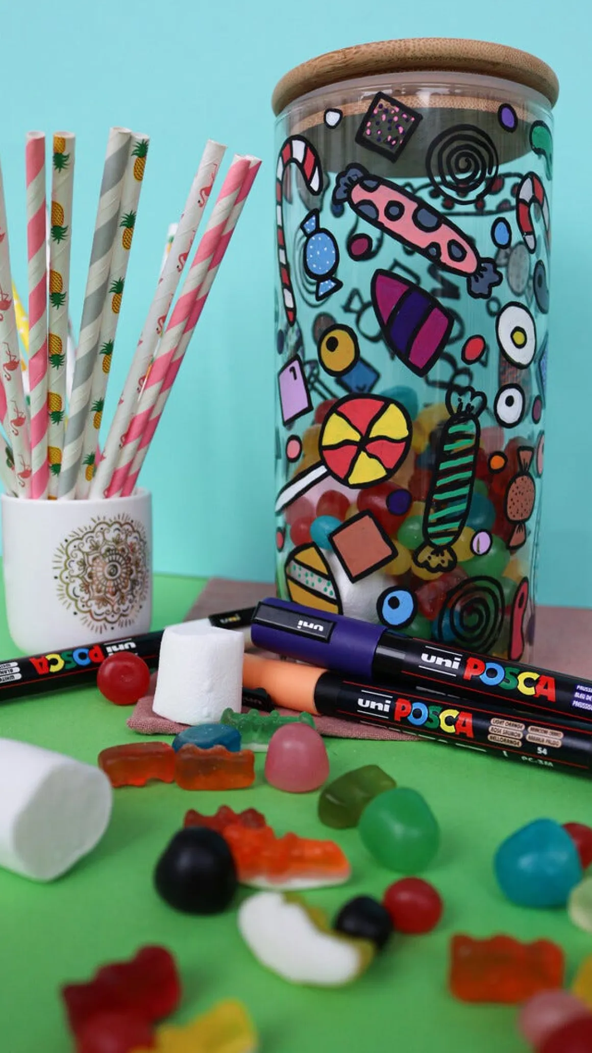Posca PC-5M merkepenn, basisfarger, 8-pakning, 1,8–2,5 mm