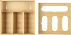 Poseoppbevaring i bambus, 30 x 30 x 6,5 cm