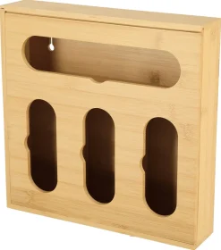 Poseoppbevaring i bambus, 30 x 30 x 6,5 cm