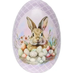Påskeegg papp med klassiske påskemotiv, 15 cm