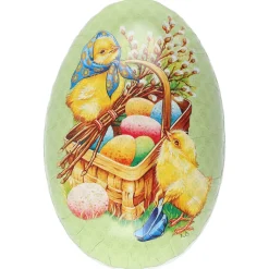 Påskeegg papp med klassiske påskemotiv, 15 cm