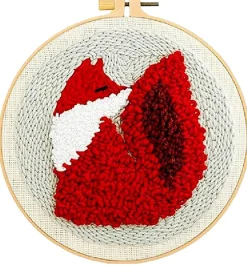Punch Needle broderisett med dyremotiv, for voksne