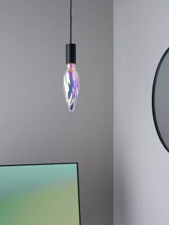 Regnbuefarget LED-pære E27, dimbar, ekstra varmhvit, 248 mm