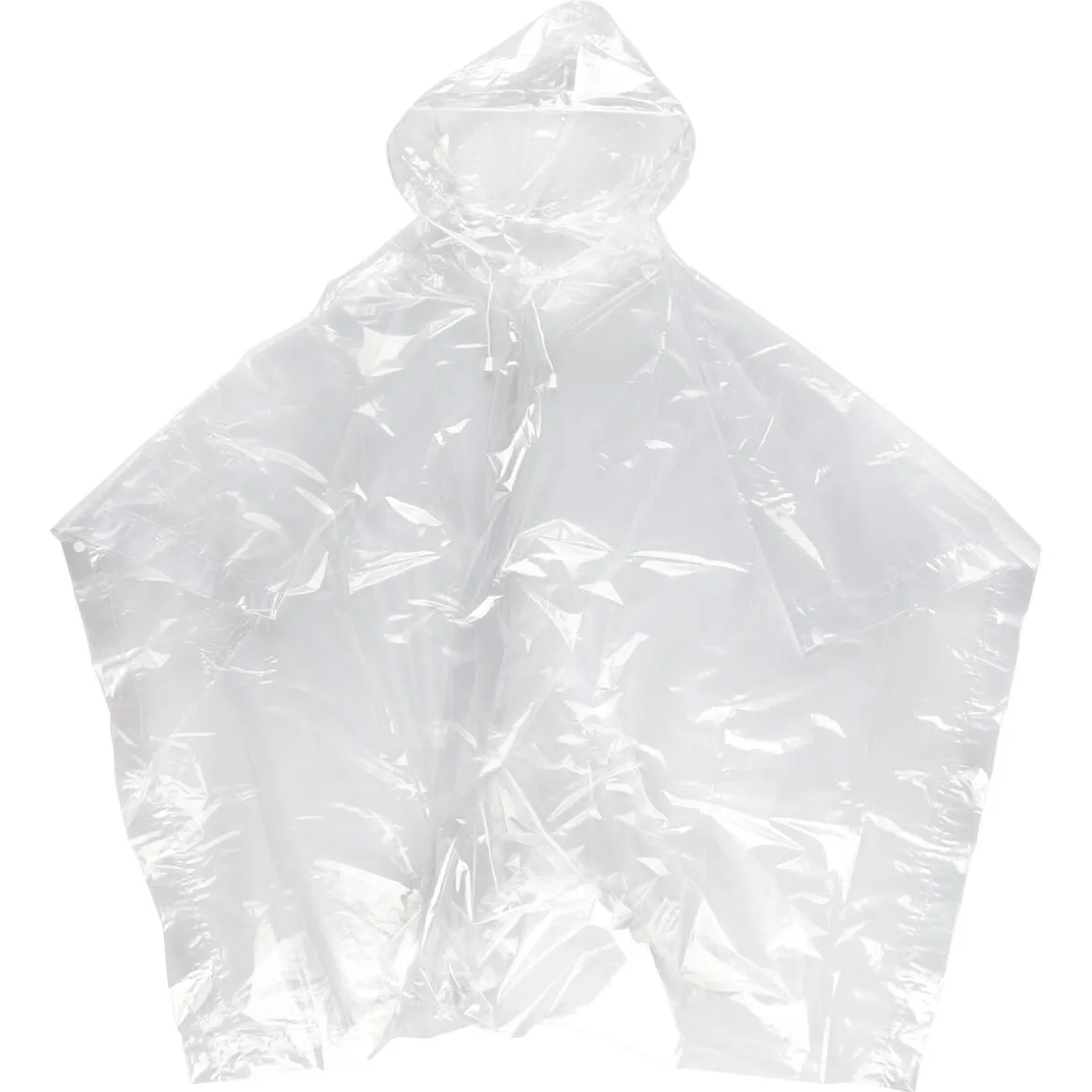 Regnponcho transparent onesize med trykknapper