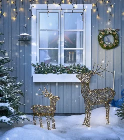 Reinsdyr med LED-lys, 105 cm
