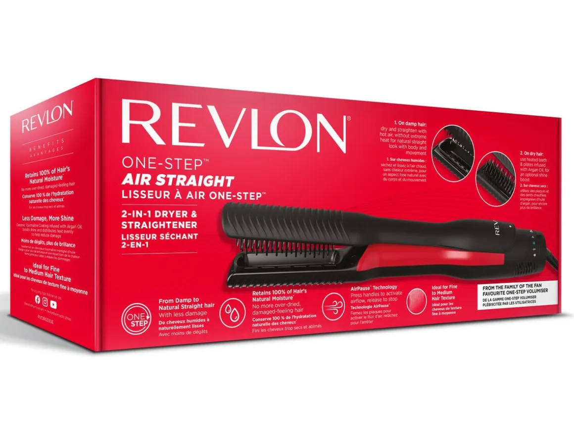 Revlon One-Step Air Straight hårføner og rettetang