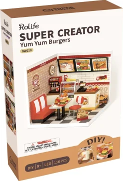 Rolife Super Creator miniatyrrom Yum Yum Burgers, fra 12 år
