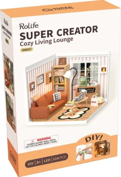 Rolife Super Creator miniatyrrom Cozy Living Lounge, fra 14 år