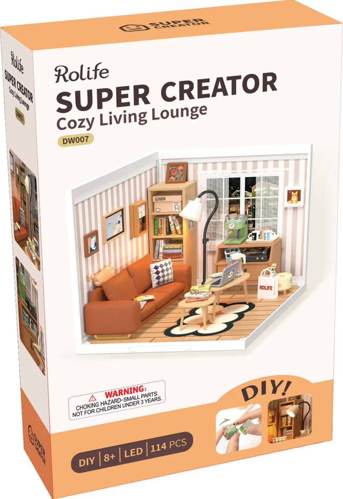 Rolife Super Creator miniatyrrom Cozy Living Lounge, fra 14 år