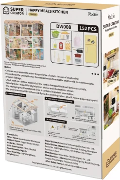 Rolife Super Creator miniatyrrom Happy Meals Kitchen, fra 14 år