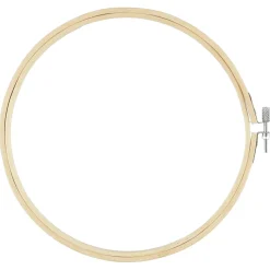 Rund broderiring i bambus, 21 cm