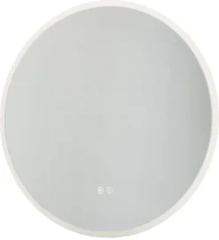 Rundt baderomsspeil med dimbart lys, hvitt, 60 cm