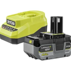 Ryobi batteri og lader 18 V 4,0 Ah ONE+, RC18120A-140X