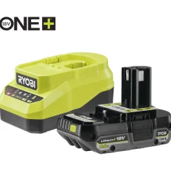 Ryobi batteri og lader 18 V 2,0 Ah ONE+, RC18120A-120C