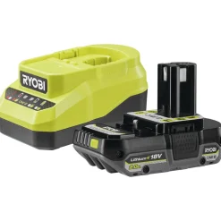 Ryobi batteri og lader 18 V 2,0 Ah ONE+, RC18120A-120C