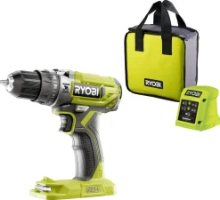 Ryobi drill med slagfunksjon, 1 batteri R18PD2-115S
