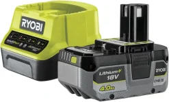 Ryobi ONE+ batteri og lader 18 V 4,0 Ah RC18120-140X