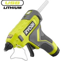 Ryobi RGLU4-0 limpistol 4 V USB med 3 limstifter