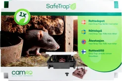 SafeTrap åtestasjon med 1 SnapTrap-rottefelle