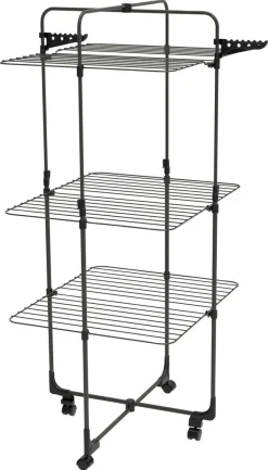 Sammenleggbart tørkestativ, justerbart 117,5–180 cm
