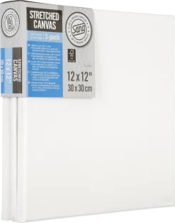 Sang bomullslerret på kileramme, 3-pack