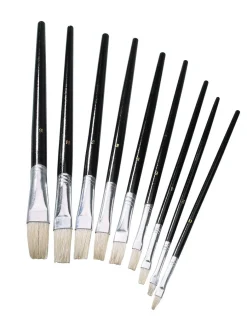 Sang pensler, olje/akryl, 9-pack