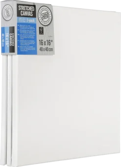 Sang bomullslerret på kileramme, 3-pack