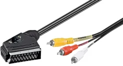 Scart adapterkabel audio-video, 2 m