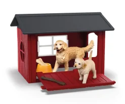 Schleich hundehus med 2 golden retrievere, fra 5 år
