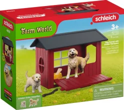 Schleich hundehus med 2 golden retrievere, fra 5 år