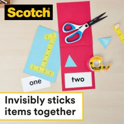 Scotch dobbeltsidig tape gjennomsiktig, 12,7 mm x 6,3 m