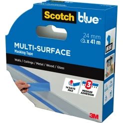 ScotchBlue blå maskeringsteip utendørs, smal, 24 mm × 41 m