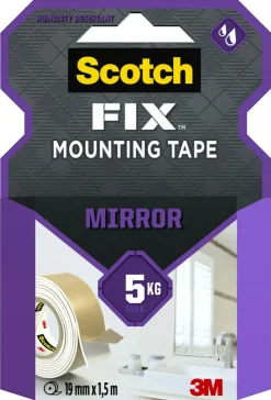 Scotch-Fix dobbeltsidig teip til speil, 19 mm
