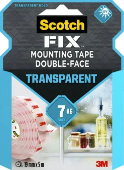 Scotch-Fix Transparent dobbeltsidig teip, 7 kg