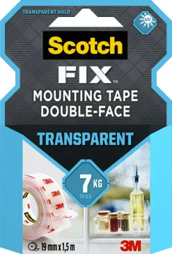 Scotch-Fix Transparent dobbeltsidig teip, 7 kg