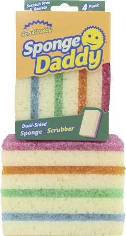 Scrub Daddy rengjøringssvamp, 4-pakning