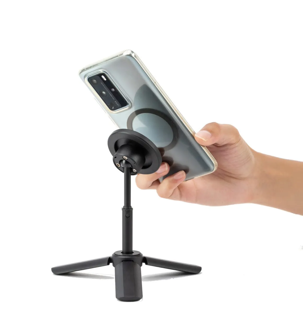 Selfiestang for iPhone med tripod og magnetfeste