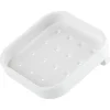 Selvklebende vegghylle i plast 9,3 x 9,3 x 5,4 cm, hvit