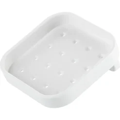 Selvklebende vegghylle i plast 9,3 x 9,3 x 5,4 cm, hvit