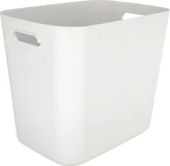 Serenity oppbevaringsboks i plast uten lokk, hvit