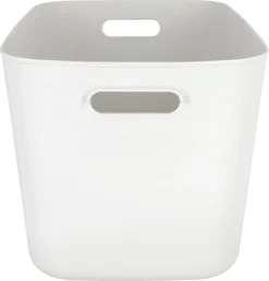 Serenity oppbevaringsboks i plast uten lokk, hvit