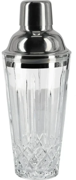 Shaker drink og cocktail, glass og rustfritt stål, 400 ml