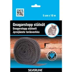 Silverline gnagerstopp stålnett, tetting mot mus, 5 cm x 10 m