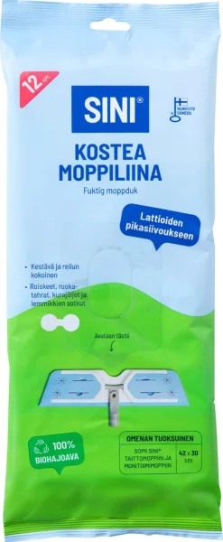 Sini engangs refillmopp til gulv, 12-pakning