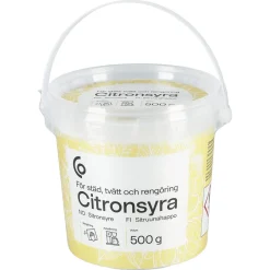 Sitronsyre til rengjøring og vasking, 500 gram