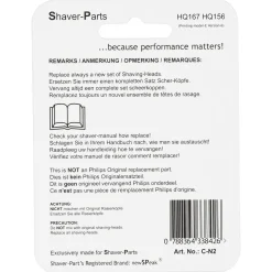 Skjærehode HQ156/HQ167 til Philips barbermaskin, 3-pakning