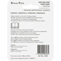 Skjærehode Lift&Cut HQ3/4/5/55/56 til Philips barbermaskin, 3-pakning