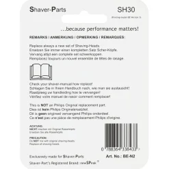 Skjærehode SH30 til Philips barbermaskin, 3-pakning