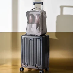 Skokube, skopose til reise, for 3 par sko, grå